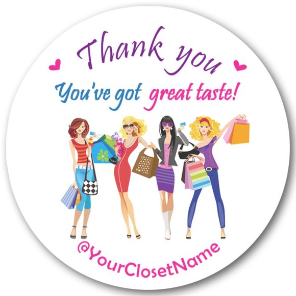 ♥️ 5x25 / 60 Thank You Stickers - Picture 2 of 3